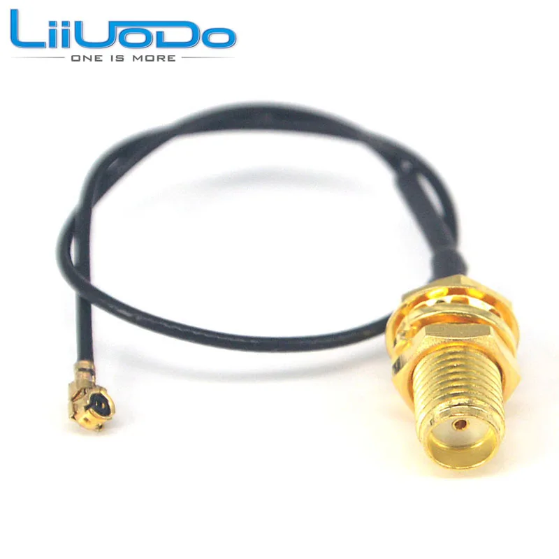 Free shipping 20 pieces lot Extension cable SMA female bulkhead to Ufl IPX RF connector pigtail