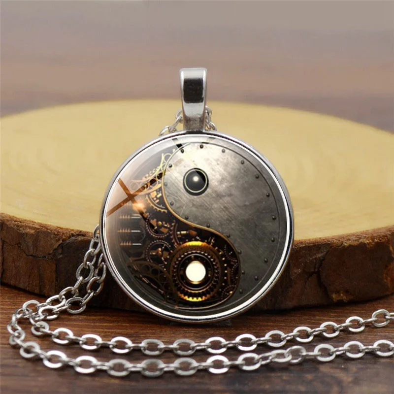 

Fashion Necklaces Eight Diagrams Black and White Yin Yang Pendant for Couples Lover Best Friends Friendship Women Unisex