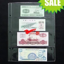 4 ряда на страницу 252 мм* 200 мм 10 шт/5 шт много банкнот пластиковые страницы бумаги деньги прозрачный альбом банкнот сбор бумажных денег