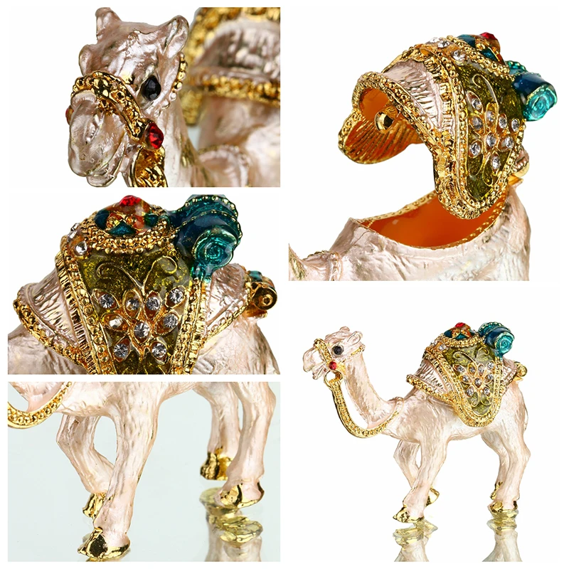 H& D Bejeweled Camel безделушка коробка ручная роспись Коллекционные фигурки подарки Декор коробка для хранения ювелирных изделий с кристаллами украшения