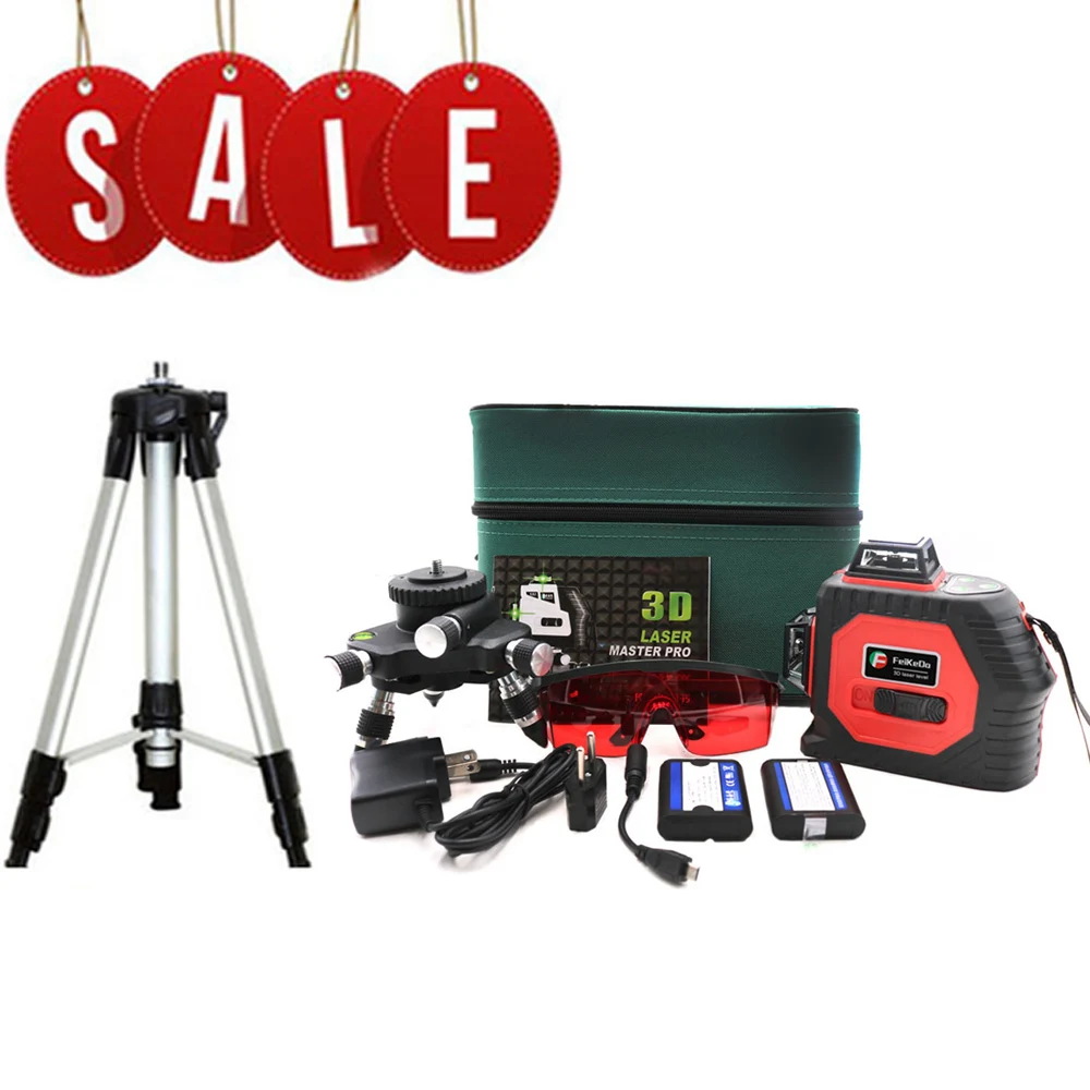 

Professional 12 Line 3D laser level 360 Vertical And Horizontal Laser Level Self-leveling Cross Line 3D Laser Level with outdoor