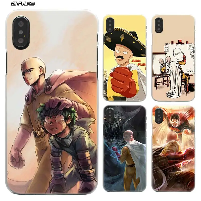 

Bleach One Punch Man Hard Plastic for iPhone XS Max XR X 10 7 8 6 6S Plus 5S SE 5 4S 4 5C Clear phone Case Cover Coque