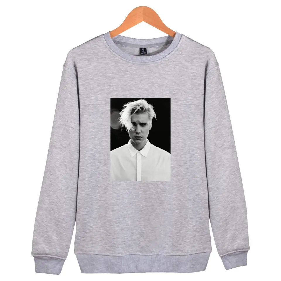 New Fashion Justin Bieber Capless Sweatshirt Hoodies Men/Women Kpop Sweatshirt Out Wear Winter Autumn Cotton Black Clothes