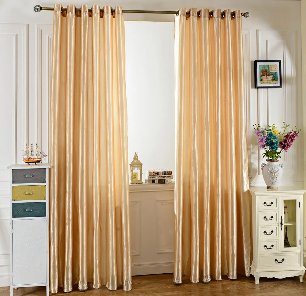 100 x 250CM Pure Color Grommet Ring Top Blackout Window Curtain for Bedroom Living Room