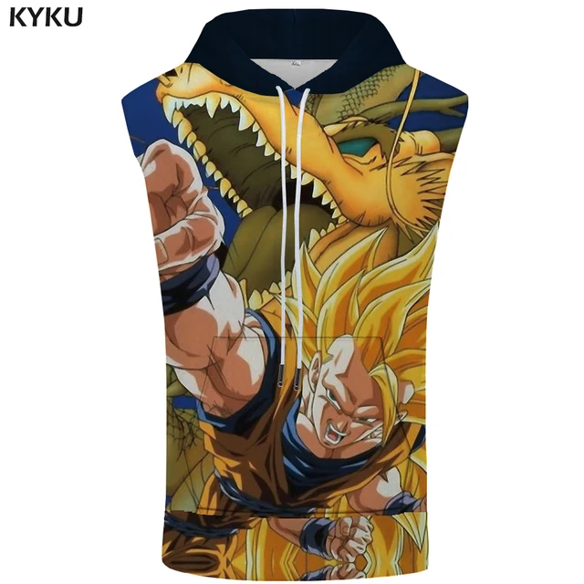Buy KYKU Brand Dragon Ball Sleeveless Hoodie Goku Vest