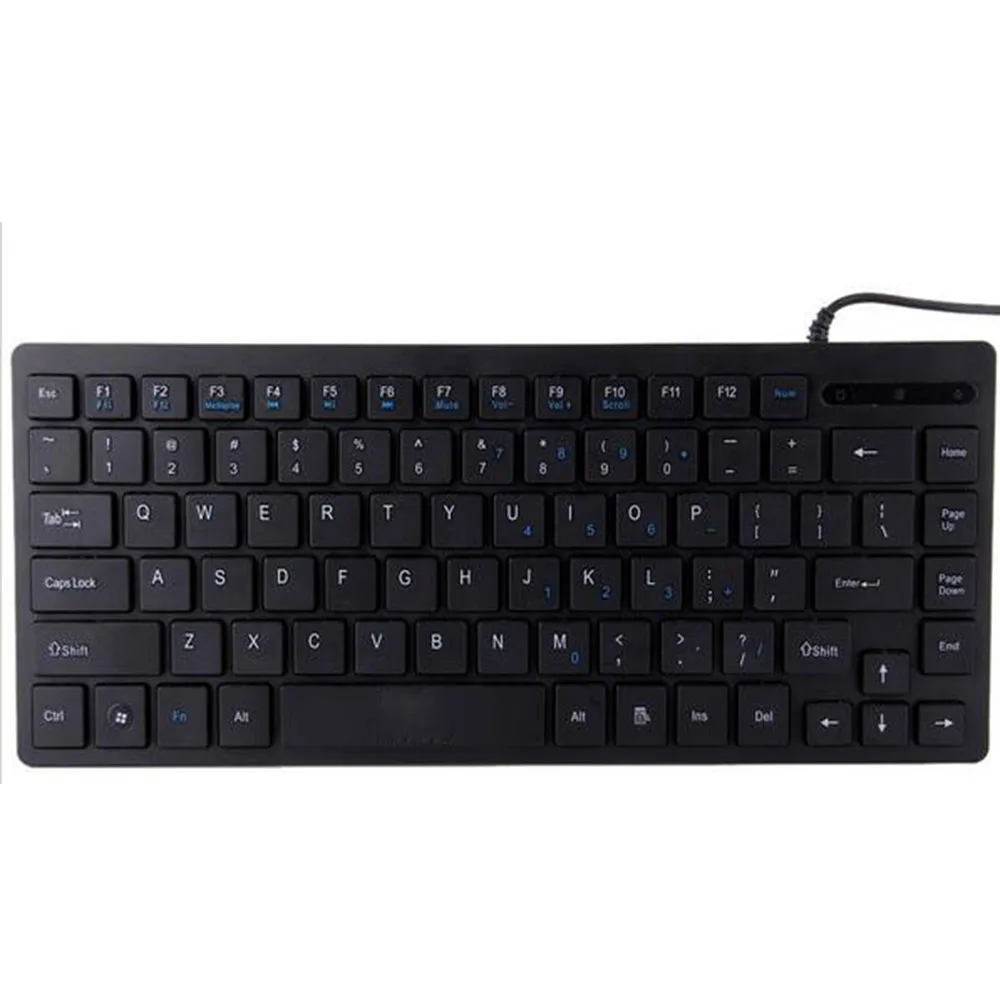 Zienstar тонкая Проводная usb-клавиатура, мини-клавиатура на английском языке с 84 клавишами для ноутбука и рабочего стола