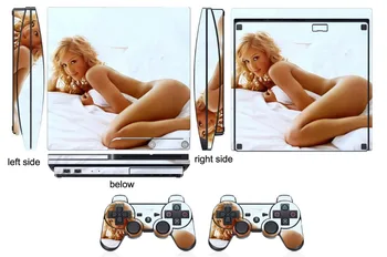 

Lady Q209 Vinyl Skin Sticker Protector for Sony PS3 Slim PlayStation 3 Slim and 2 controller skins Stickers