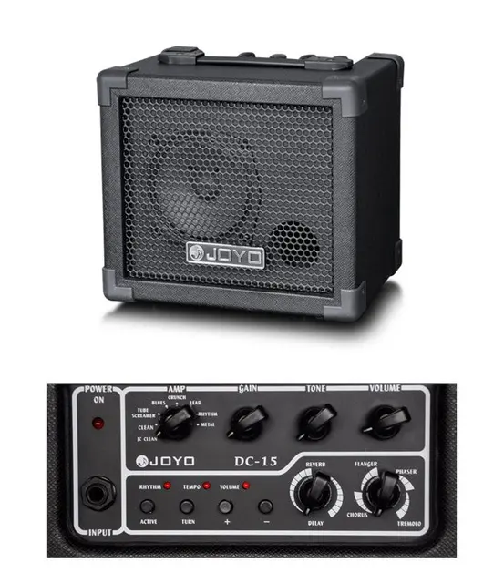 Best price at $109 Cheap DC-15 15W Digital Guitar Amplifier,Roland Jazz Chorus,Wave-X C-Clean with effects pedal