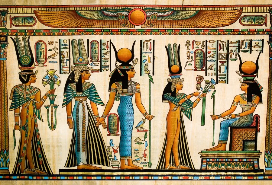 

Laeacco Old Egypt Civilization Character Painting Photography Backgrounds Customized Photographic Backdrops For Photo Studio