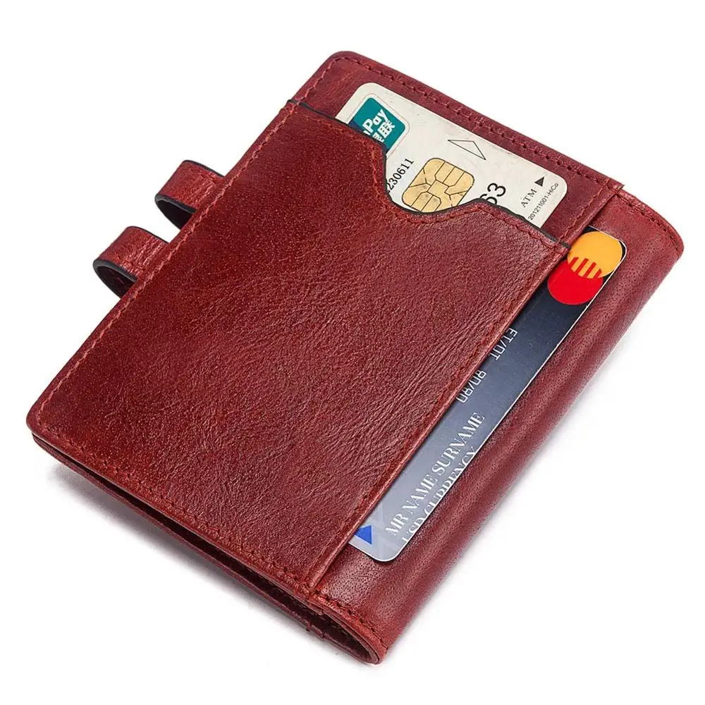 RFID бумажник из натуральной кожи кредитных карт и карман для удостоверения