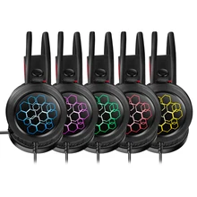 1 шт. 7,1 геймер гарнитура геймер разъем для наушников бас 3D стерео звуковой эффект Игровые наушники с микрофоном для компьютера PC ноутбук