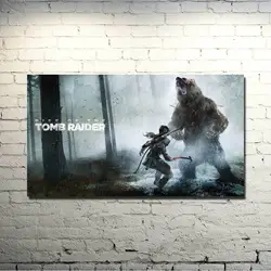 Tomb Raider Лара Крофт игры Книги по искусству Шелковый плакат печать 13x24 24x43 inchestourniquet оказать изображение для Декор в гостиную 02-12