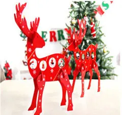 3 шт. Рождественские куклы Санта Клаус+ Снеговик+ лось, рождественские украшения для дома, выдвижные статуэтки, подарок на день рождения, Natal