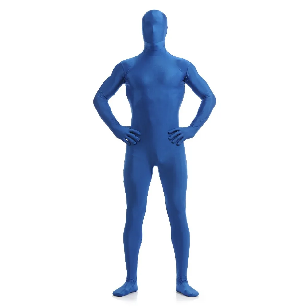 Speerise Adult Spandex Nylon Black Zentai Suit Men One Piece Second Skin Tights Full Body Zentai Costumes