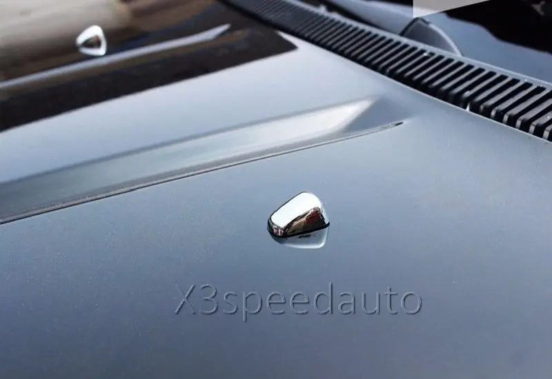 

For Jeep Patriot 2011-15 New Front Washer Wiper Spray Nozzle Trim Cover 2pcs Chrome Car-styling