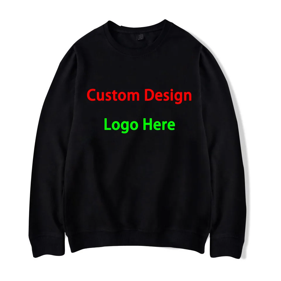 High Quality Custom Logo Text Picture on Men Hoodies Unisex Fashion Soft Coat Sweatshirts 6 colors