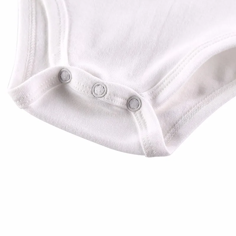 5 Pcslot Baby Boys Clothes Super Soft Short Sleeves White Color Infant Jumpsuits Baby Underwear Costumes Baby Bodysuits (8)
