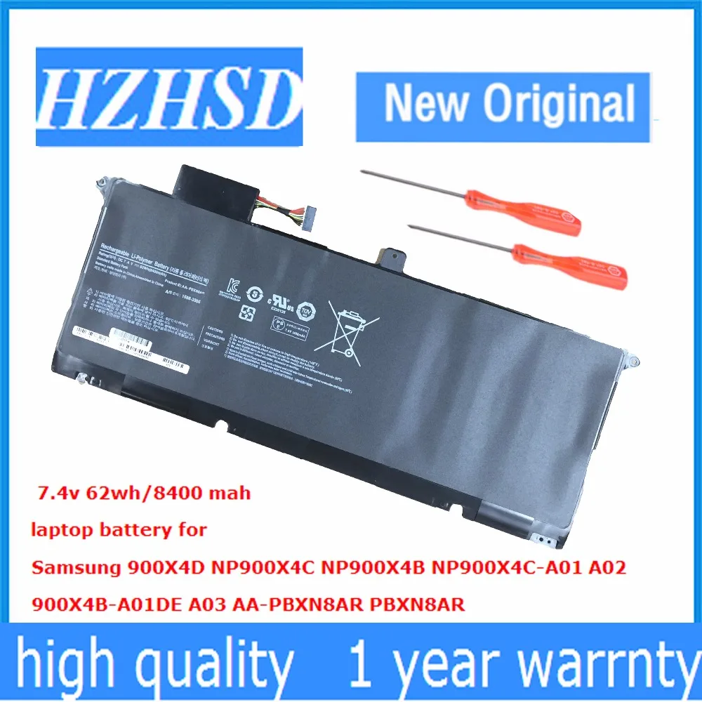 7.4V 62Wh New AA-PBXN8AR Laptop Battery for Samsung 900X4D NP900X4C NP900X4B NP900X4C-A01 A02 900X4B-A01DE A03 aa pbxn8ar battery for samsung 900x4b np900x4b np900x4c laptop
