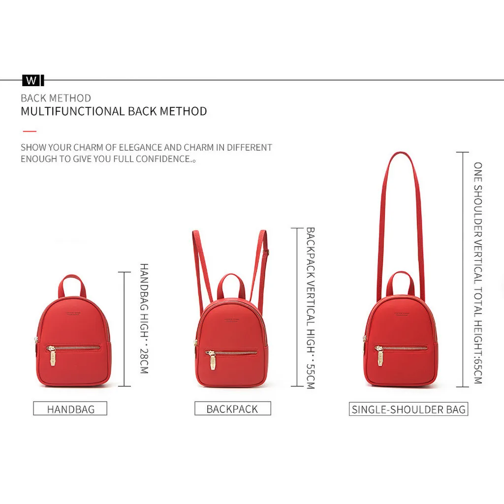 Женская сумка через плечо, Мини Многофункциональный рюкзак через плечо, сумка Mochila Feminina, школьные сумки для девочек-подростков# T2