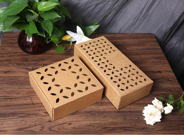 50 шт большие подарочные коробки 39,5*18*9 см вырезанный винтажный ...