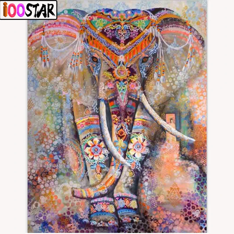 

Daimond Painting 5D Full Square/ Round Elephant Mandala Art Picture Diamond Painting Rhinestone Crystal Cross Stitch Mosaic