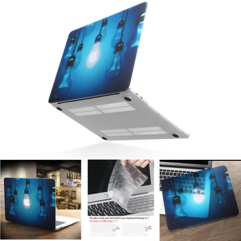 

New Print Unique light bulb Laptop Case For MacBook Air Pro Retina 11 12 13 15 inch with Touch Bar + Keyboard Cover