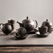 13 шт. японский стиль Керамика ручной работы глина чай кофейная чашка и блюдце набор для дома и офиса