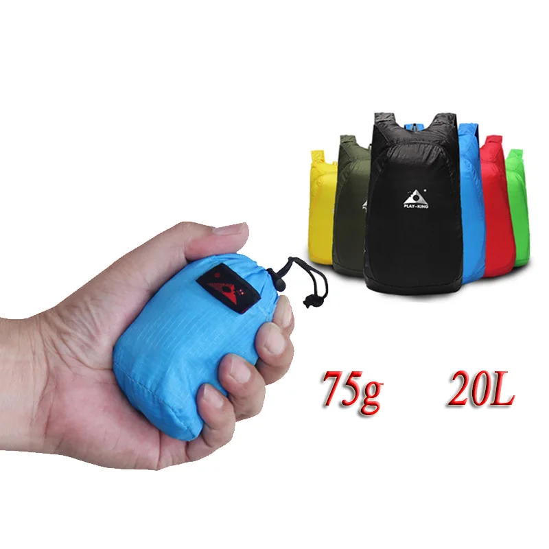 

20L Folding Backpack Men Woman Waterproof Durable Spare Bag Skin-friendly Shoulder Bags Training Sports Team Activities Bags