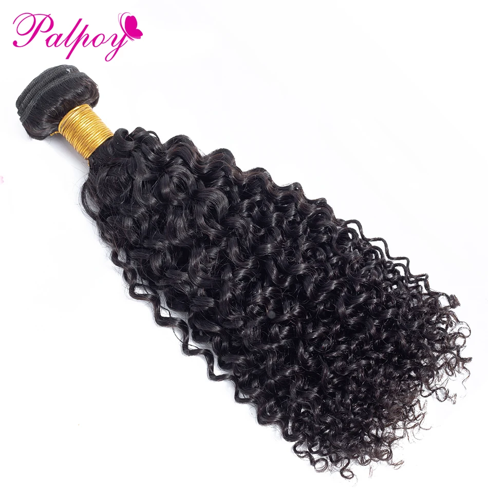 

PALPOY Kinky Curly Malaysian Hair Weave Bundles Natural Color 100% Human Hair Extension 1PC Can Be Dyed No Smell Free Shipping