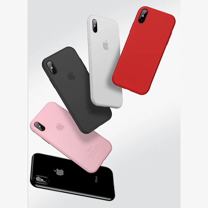 iPhone 7 8 X XR XS Max Case Scrub Silica Simple Soft Edge Phone Case Bags Anti-fall For iPhone 7 8 Plus Protective Case