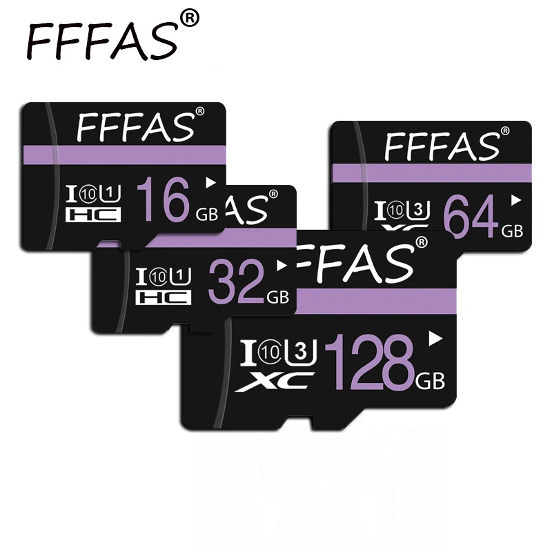 

High speed memory card 32GB 64GB 128GB micro sd card 8GB 16GB mini purple TF Card memory stick for smartphone with package