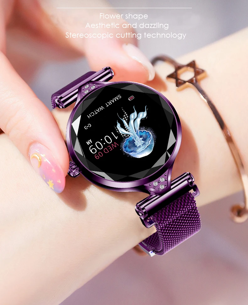 H1 Women Fashion Smartwatch Wearable Device Bluetooth Pedometer Heart Rate Monitor Smart Watch For AndroidIOS Smart Bracelet (4)