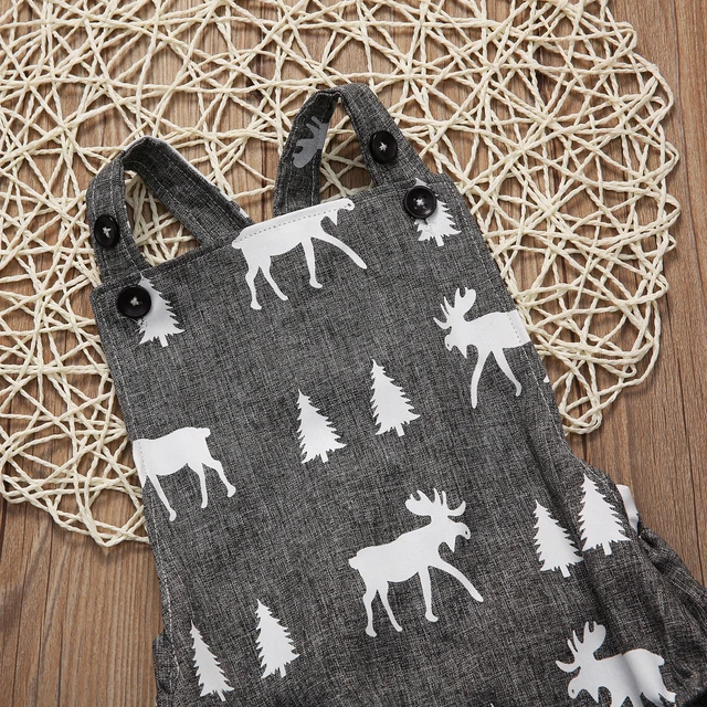 Cute Baby Romper Newborn Baby Boy Girl Fawn Clothes Sleeveless Deer Playsuit Romper Jumpsuit Outfit Sunsuit  0-2Y 5