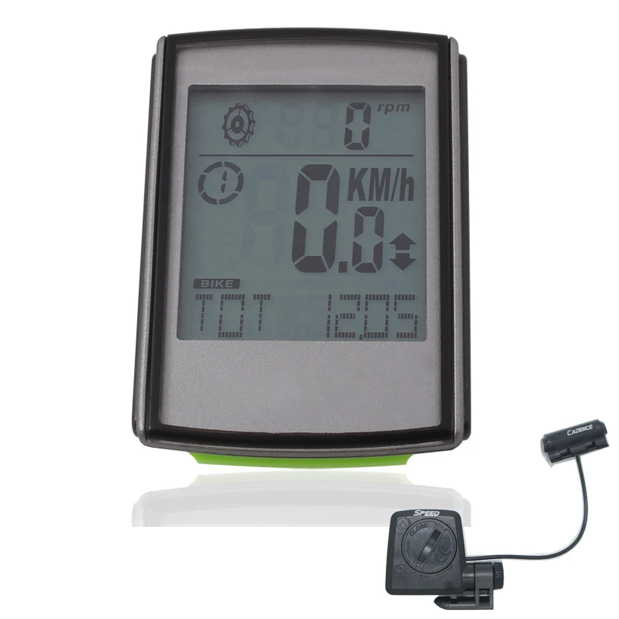 

XQJ Cycling Computer With Cadence Monitor Wireless Odometer Speedometer LCD Display Bicycle Bike Speedometer backlight for Night