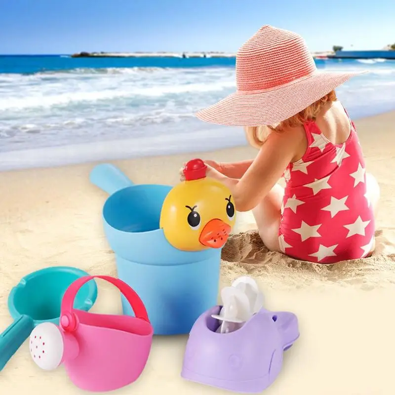 4 шт., детские пляжные игрушки для ванной, спринклерное ведро, летний пластиковый игровой набор инструментов, игрушки для детей, летние