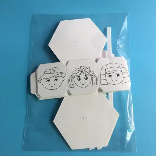 April Du Children Creative Kid Scientific Toys handmade paper rotating dolls kindergarten DIY technology invention model