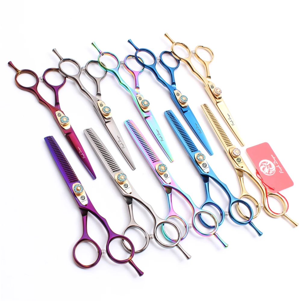 1 пара 6 &quot17 5 см фиолетовый дракон JP 440C парикмахерские ножницы филировочные
