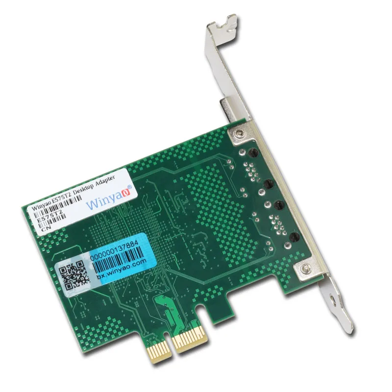 Winyao E575T2 двухпортовый PCI-E X1 Gigabit Ethernet Сетевая карта 10/100/1000 Мбит/с LAN адаптер контроллер проводной 82575 E1G42ET