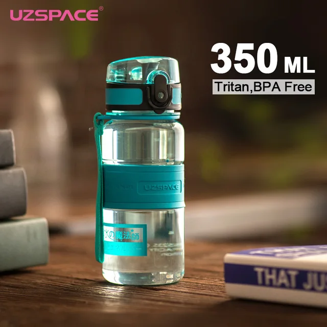 UZSPACE Sports Water Bottles Portable LeakProof Shaker Bottle Fruit Juice Tea Infuser Tritan Plastic Drinkware 500ml/1L BPA Free 5