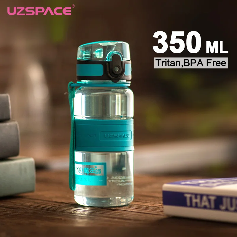 UZSPACE Water Bottles Fruit Tea Sport Portable LeakProof Shaker Tritan Plastic Drinkware 350ml/500ml/650ml BPA Free with Filter