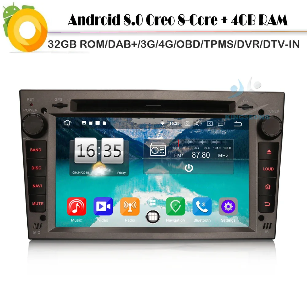 Car Multimedia Player Octa Core Android 8 0 Autoradio Nav DAB for Opel Astra H Corsa