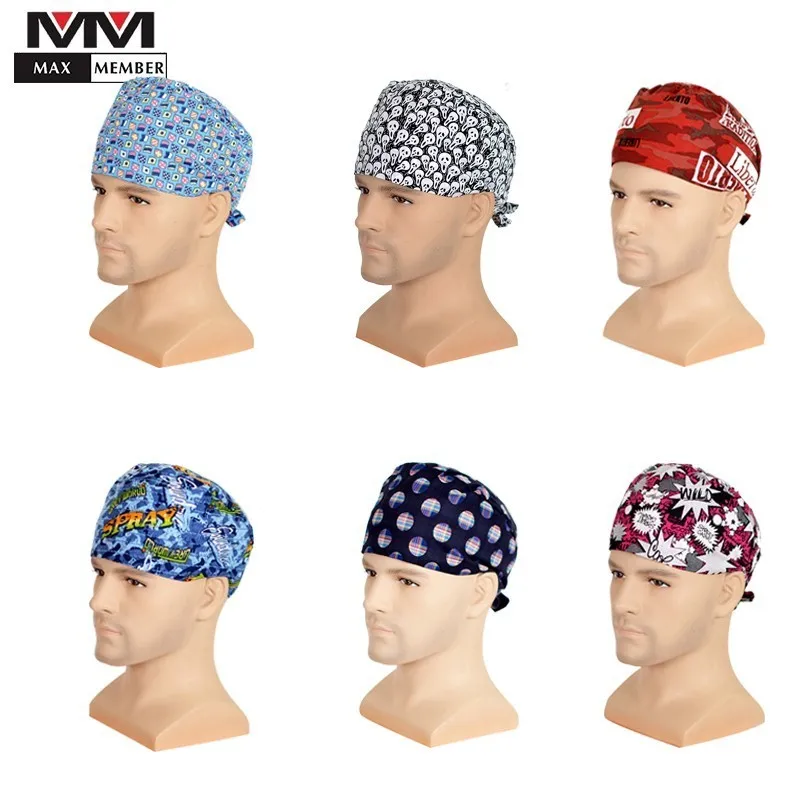 

Printed Operating Room Hat Cotton Men Adjustable Ventilation Nurse Cap Hospital Pharmacy Clinic Beauty Salon Medical Cap Unisex