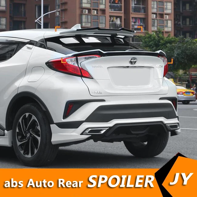 

For TOYOTA CHR Roof Spoiler 2018-2019 C-HR Roof spoiler High Quality ABS Material Car Rear Wing Primer Color Rear Spoiler