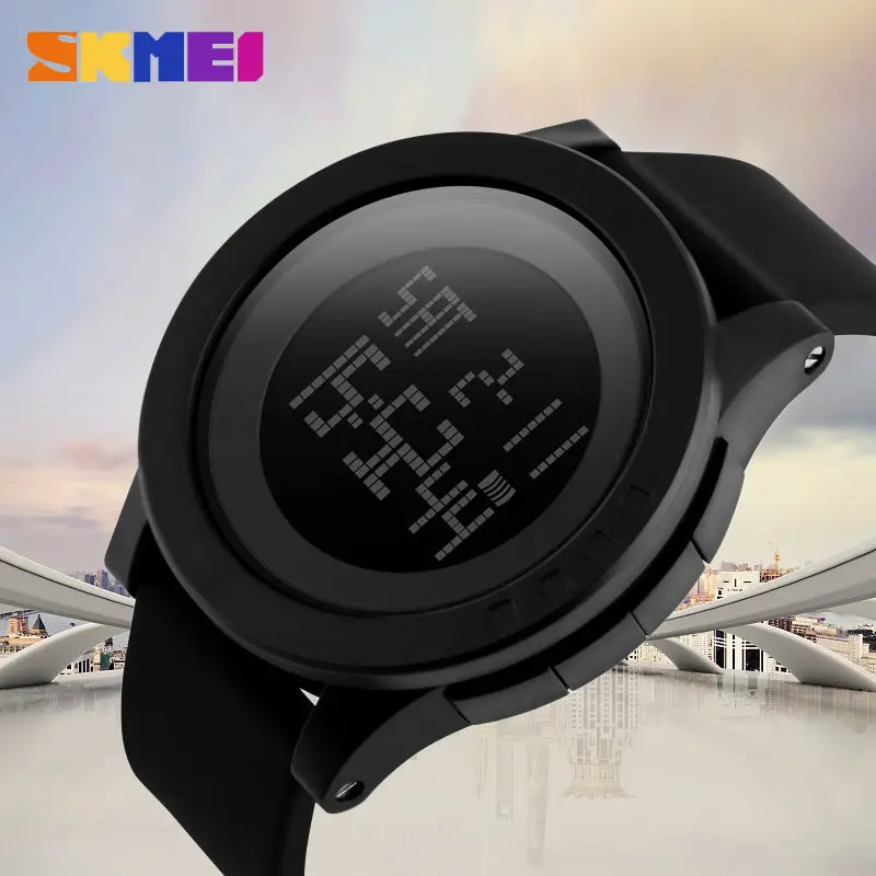 

Large Dial Outdoor Men Sports Watches LED Digital Wristwatches Waterproof Alarm Chrono Calendar Fashion Casual Watch 1142 SKMEI