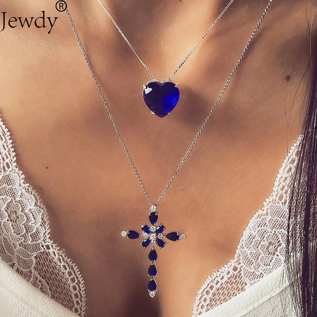 Новейшее ожерелье Jewdy 2018 с подвеской крестом женское колье чокер в форме сердца