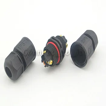 

100 Pcs ship by DHL 20A 500V Electrical 2 Pin Screw and Soldering Pins Butt Type Led Light Lamp Waterproof Wire Contacts Adapter