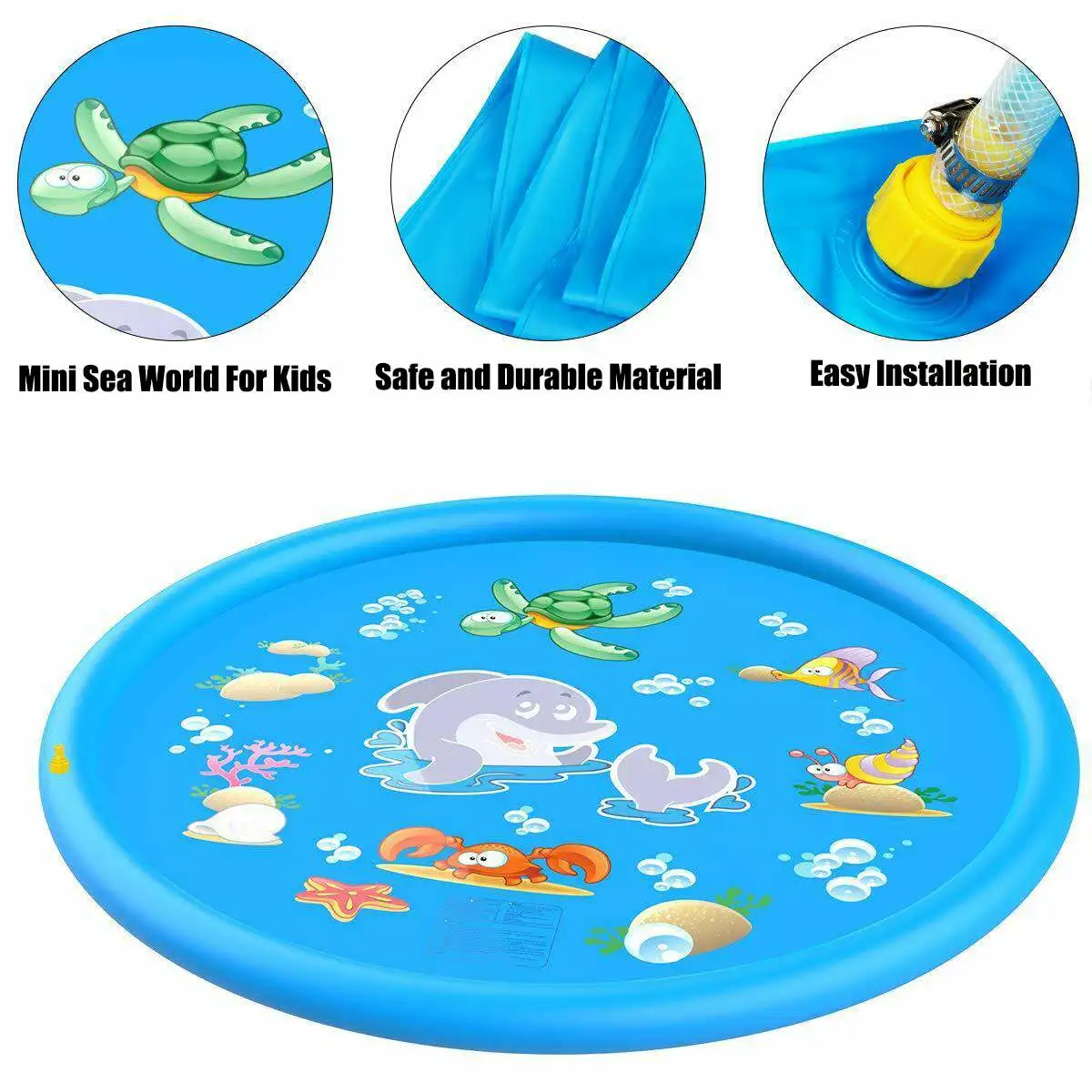 Посыпать всплеск игровой коврик веселье Лето спрей ToysInflatable всплеск Pad Открытый Водные игрушки для детей малышей 100/150/170 см