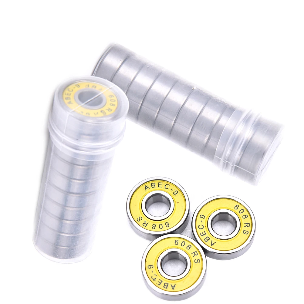 Wholesale 10 pcs/Set Red ABEC 9 Stainless Steel Bearings High Performance Roller Skate Scooter Skateboard Wheel Hot Selling