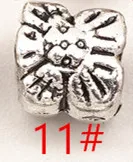 Style 11 20 штук в Балийском Стиле Тибетский серебристый металлический бусины-вставки из сплава бусины с большим отверстием для DIY для изготовления украшений вручную браслеты аксессуары - Цвет: Style 11