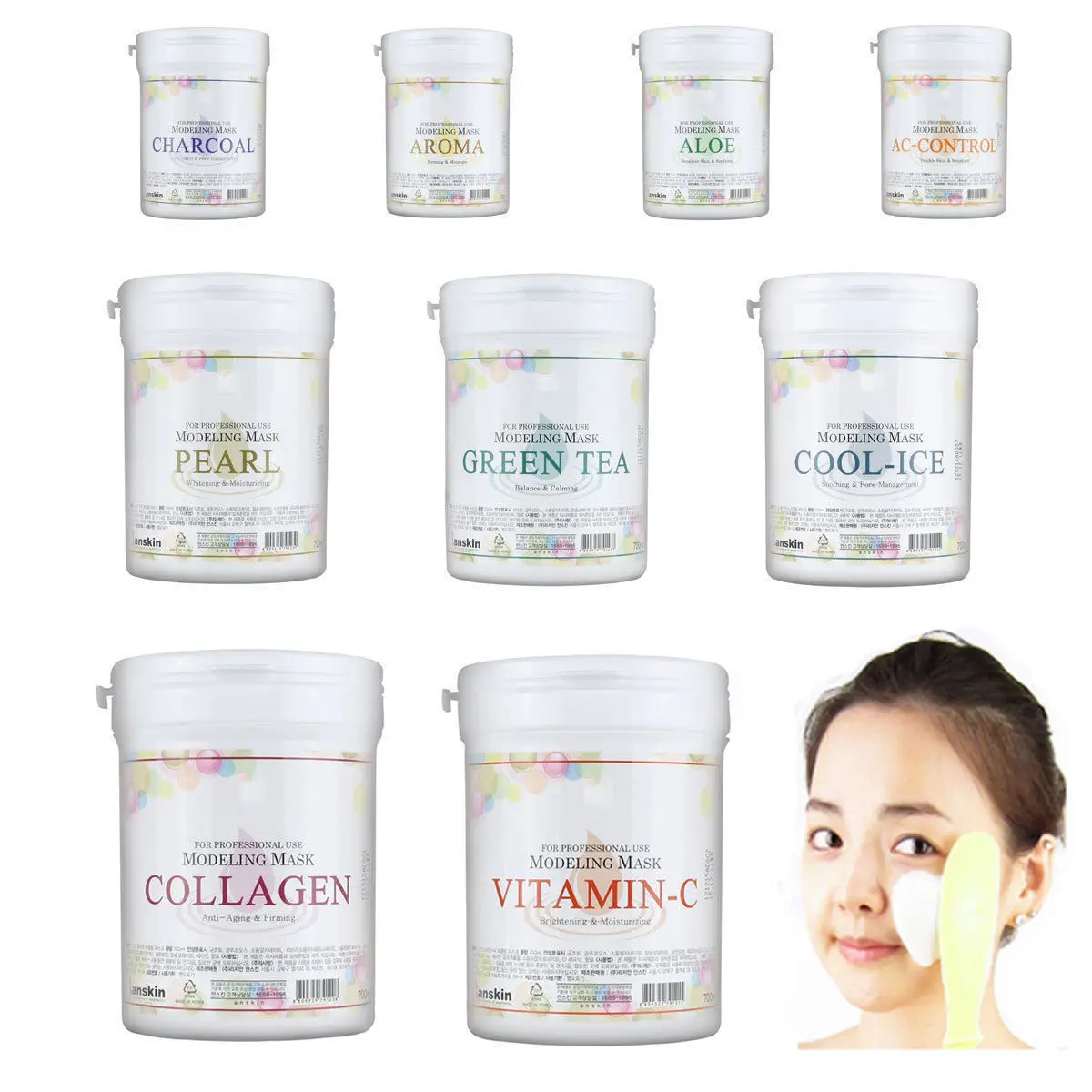 

ANSkin Modeling Mask 240g Face Care Skin Brightening Moisturizing Whitening Soothing Facial Mask Korean Face Mask